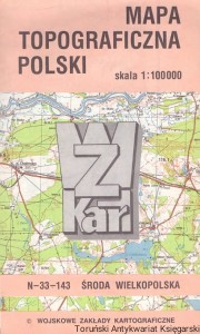 Mapa topograficzna Polski Środa Wielkopolska / Praca zbiorowa