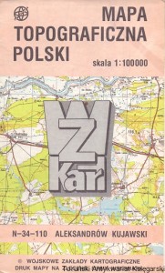 Mapa topograficzna Polski Aleksandrów Kujawski / Praca zbiorowa