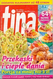 Tina nr 1/2012 27 grudnia 2011 r. : Przekąski i ciepłe dania / Praca zbiorowa 