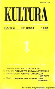 Kultura Paryż Nr 3/534 1992 / Jerzy Giedroyc (red.)