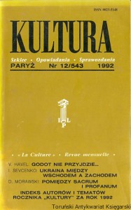 Kultura Paryż Nr 12/543 1992 / Jerzy Giedroyc (red.)