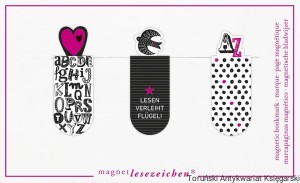 Zakładki magnetyczne Moses zestaw 3 sztuk: Typografie / Literki