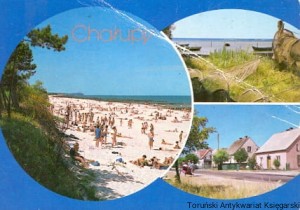 Pocztówka : Chałupy : Plaża. Przystań rybacka-fragment miejscowości / L. Surowiec (fot.)