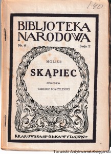 Skąpiec : komedja w pięciu aktach / Molier [Bibljoteka (=Biblioteka) Narodowa Serja II Nr 6]