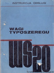 Wagi typoszeregu WS20 : Instrukcja obsługi / Brak autora 
