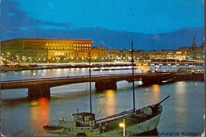Pocztówka : Kungliga Slottetfran Skeppsholmen / C. G. Backstrom (fot.)