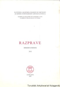 Razprave Dissertationes XVI / Praca zbiorowa 