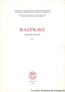 Razprave Dissertationes XV / Praca zbiorowa 