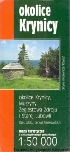 Okolice Krynicy, Muszyny, Żegiestowa Zdroju i Starej Lubowla : Opis szlaku cerkwi łemkowskich : Mapa turystyczna / Praca zbiorowa 
