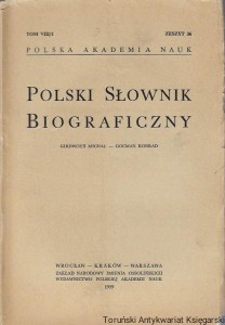Polski Słownik Biograficzny Tom VIII/1, Zeszyt 36 Girdwoyń Michał – Gocman Konrad / Praca zbiorowa