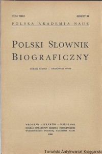 Polski Słownik Biograficzny Tom VIII/3, Zeszyt 38 Gorski Stefan – Grabowski Adam / Praca zbiorowa