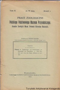 Prace zoologiczne Polskiego Państwowego Muzeum Przyrodniczego Tom II zeszyt 1/ Antoni Wagner (red.)