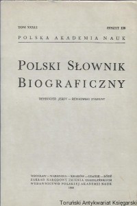 Polski Słownik Biograficzny Tom XXXI/1, Zeszyt 128, Rehbinder Jerzy-Rewkowski Zygmunt / Praca zbiorowa