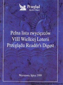 Pełna lista zwycięzców VIII Wielkiej Loterii Przeglądu Reader’s Digest  / Praca zbiorowa  