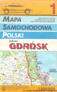 Mapa samochodowa Polski 1 Gdańsk  / Praca zbiorowa  