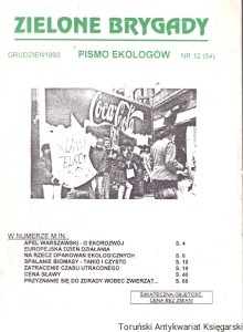 Zielone Brygady : Pismo ekologiczne Nr 12 (54) grudzień 1993  / Praca zbiorowa  
