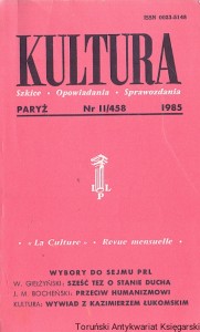 Kultura : Paryż Nr II/458 1985 : Szkice-Opowiadania-Sprawozdania : W. Giełżyński, J. M. Bocheński / Praca zbiorowa  