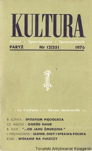 Kultura : Paryż Nr 12/351 1976 : Szkice-Opowiadania-Sprawozdania : B. Łopata, Cz. Miłosz, B. Sulik, L. Perzanowski, Kisiel  / Praca zbiorowa  