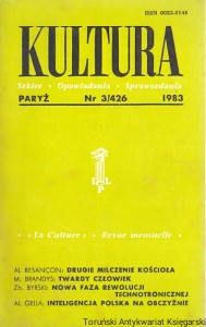 Kultura : Paryż Nr 3/426 1983 : Szkice-Opowiadania-Sprawozdania : Al. Besancon, M. Brandys, Zb. Byrski, Al. Gella  / Praca zbiorowa  