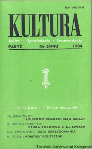 Kultura : Paryż Nr 5/440 1984 : Szkice-Opowiadania-Sprawozdania ; Wł. Bieńkowski, G. Herling-Grudziński, Ma. Abramowicz, M. Poleski /  Praca zbiorowa  