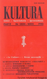 Kultura : Paryż Nr I/424-2/425 1983 : Szkice-Opowiadania-Sprawozdania : T. Klempski, Cz. Miłosz, S. Mrożek St. Bratkowski, St. Kisielewski  / Praca zbiorowa 