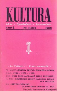 Kultura : Paryż Nr II/398 1980 : Szkice-Opowiadania-Sprawozdania : Cz. Milosz, Kisiel, N. Żaba, B.M.  / Praca zbiorowa  