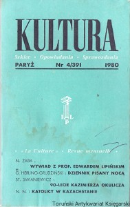 Kultura : Paryż Nr 4/391 1980 : Szkice-Opowiadania-Sprawozdania : N. Żaba, G. Herling-Grudziński, St. Swianiewicz, N. N.  / Praca zbiorowa  