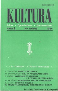 Kultura : Paryż Nr 10/445 1984 : Szkice-Opowiadania-Sprawozdania : P. Znawca, M. Skowroński, L. Unger, M. Broński, K. Marek  / Praca zbiorowa  