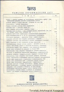 Teno Tablice informacyjne 1977 / Praca zbiorowa