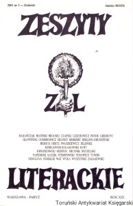 Zeszyty literackie 2001 nr 3 - dodatek, Warszawa-Paryż Rok XIX  / Praca zbiorowa  