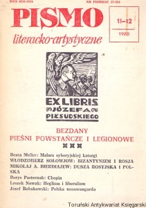 Pismo literacko-artystyczne 11-12 (78/9), Rok VII listopad-grudzień 1988  : Bezdany pieśni powstańcze i legionowe  / Praca zbiorowa  