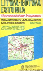 Litwa-Łotwa Estonia : Mapa samochodowo-krajoznawcza /  Praca zbiorowa  