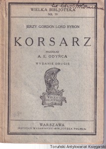 Korsarz / Jerzy Gordon Lord Byron [Wielka Bibljoteka nr 79] 