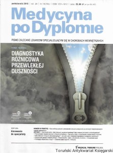 Medycyna po Dyplomie vol. 24 nr 10 (235) październik 2015 : Diagnostyka różnicowa przewlekłej duszności  / Praca zbiorowa  