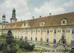 Pocztówka : Trzebnica. Klasztor z XVIII w. Obecnie Szpital Powiatowy  pocysterski  / K. Jabłoński (wg fot.)