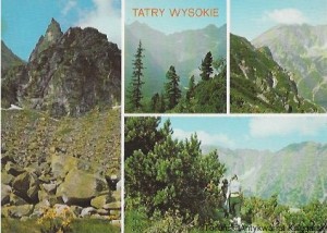 Pocztówka : Tatry Wysokie. Turnia Mnicha. Stoki Miedzianego i limby nad Morskim Okiem. Otoczenie Buczynowej Dolinki-widoki ze Świstówki  / T. Olszewski  (fot.)