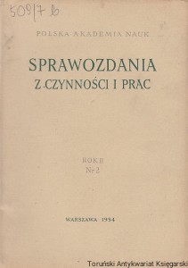 Sprawozdania z czynności i prac / Polska Akademia Nauk