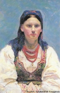 Pocztówka. Kraków - Bronowice Małe. Muzeum „Rydlówka”, Jadwiga Rydlewa, mal. Stanisław Kamocki (olej)  / Stanisław Michta  (fot.)