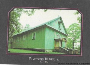 Pocztówka. Pavoveres baznycia 1774 m. / Brak autora