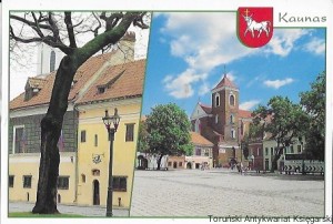 Pocztówka. Kaunas. Post Office. The Town Hall Square  / R. Penkauskas  (fot.)