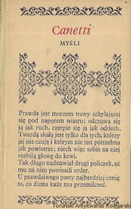 Myśli  / Canetti 