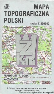 Mapa topograficzna Polski : Frankfurt n. Odrą N-33-XXXIII  / Praca zbiorowa  