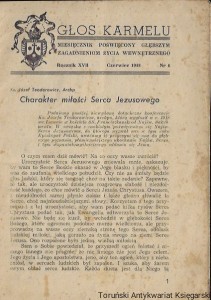 Głos Karmelu : Miesięcznik poświęcony głębszym zagadnieniom życia wewnętrznego Rocznik XVII Czerwiec 1948, Nr 6  / Praca zbiorowa  