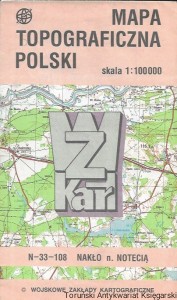 Mapa topograficzna Polski : Nakło nad Notecią  N-33-108  / Brak autora 
