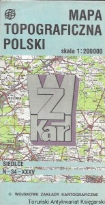 Mapa topograficzna Polski : Siedlce N-34-XXXV  / Brak autora 