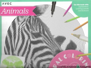 Avec Animals : Spiral Coloring 20 coloring pages  / Brak autora 