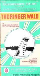 Thuringer Wald mit Erfurt, Weimer, Eisenach, Suhl, Saalfeld, Meiningen : Touristenkarte Der DDR /  Praca zbiorowa  