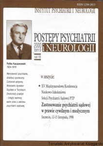 Postępy Psychiatrii i Neurologii 2000 rom 9  / Praca zbiorowa