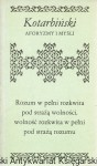 Aforyzmy i myśli / Tadeusz Kotarbiński