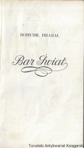 Bar Świat  / Bohumil Hrabal  